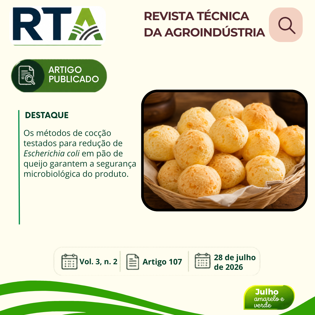 VALIDAÇÃO MICROBIOLÓGICA DE DIFERENTES MÉTODOS DE COCÇÃO PARA PÃO DE QUEIJO CONGELADO